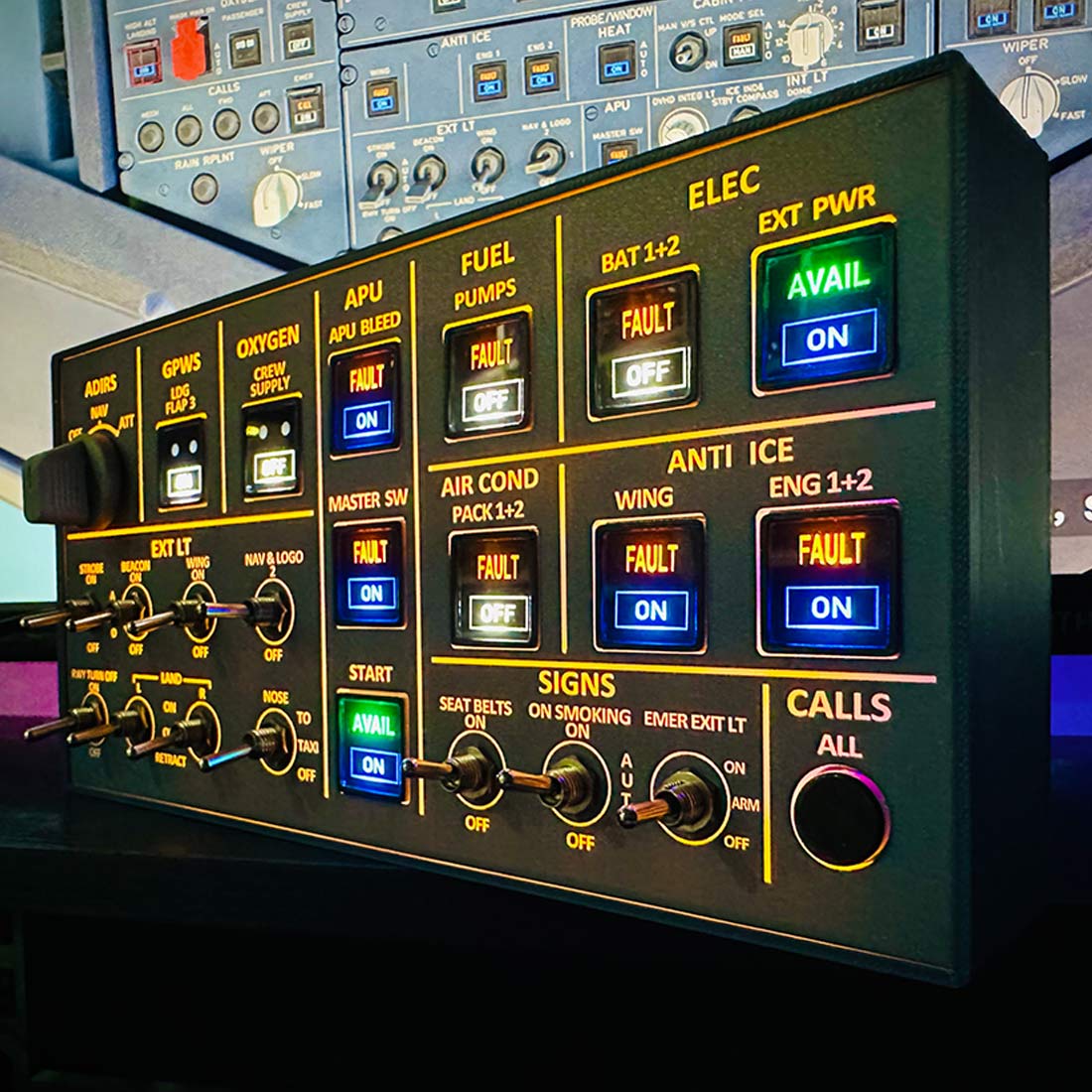 A320 Pro Mini Overhead Panel